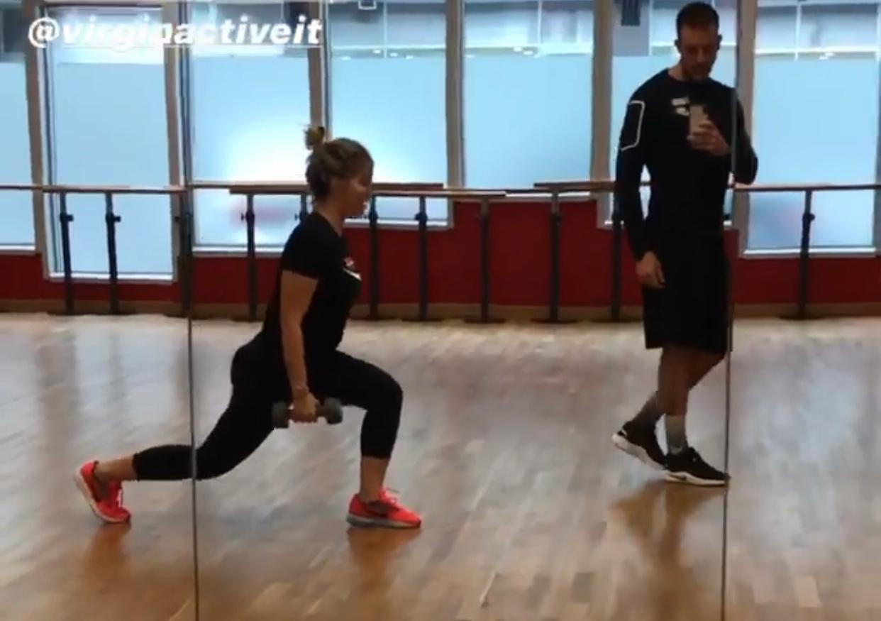 wanda-senza-trucco-palestra-esausta